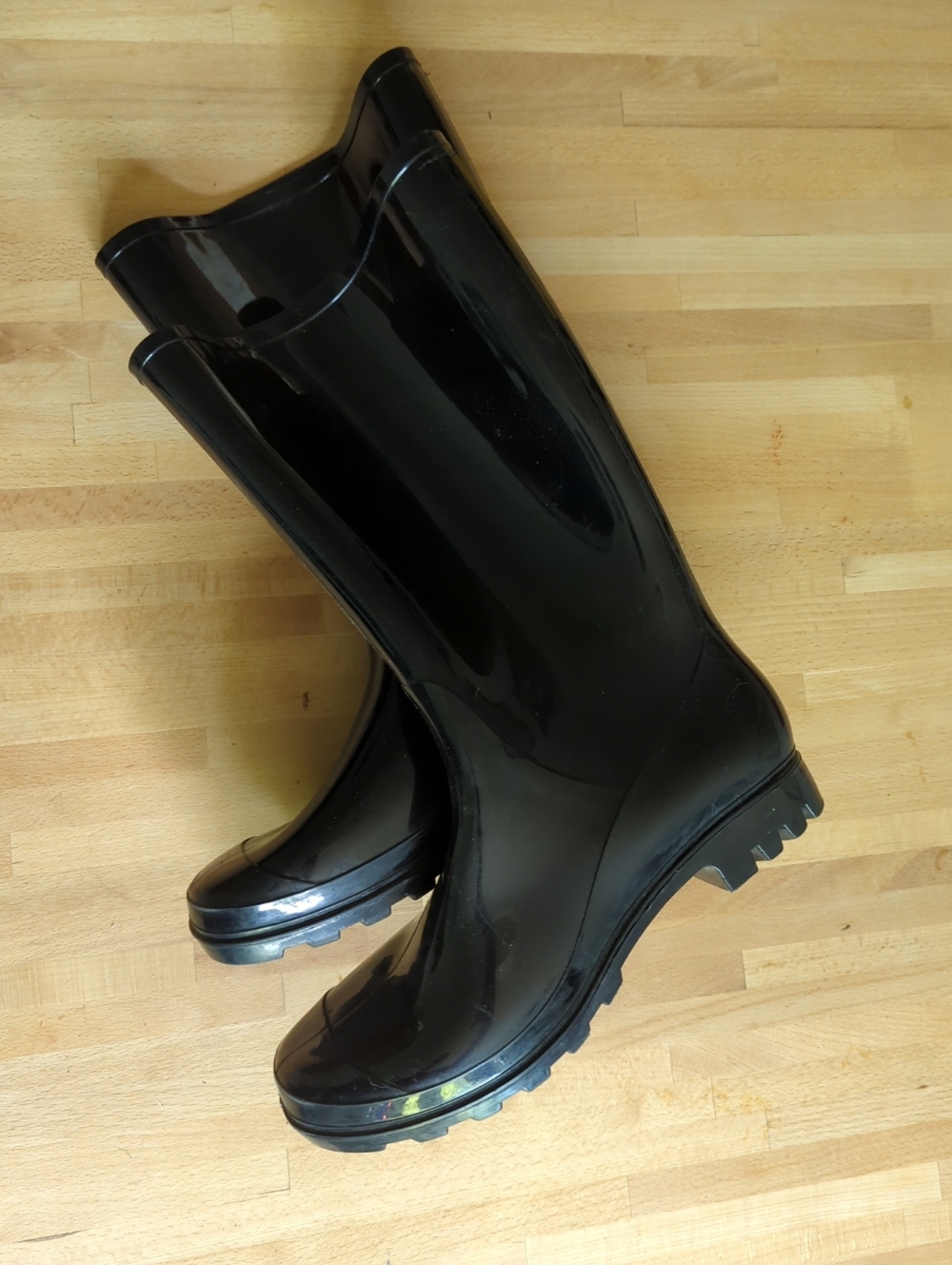 Womens Size 11 Black Rubber Rain Boot Knee High Waterproof Unbranded